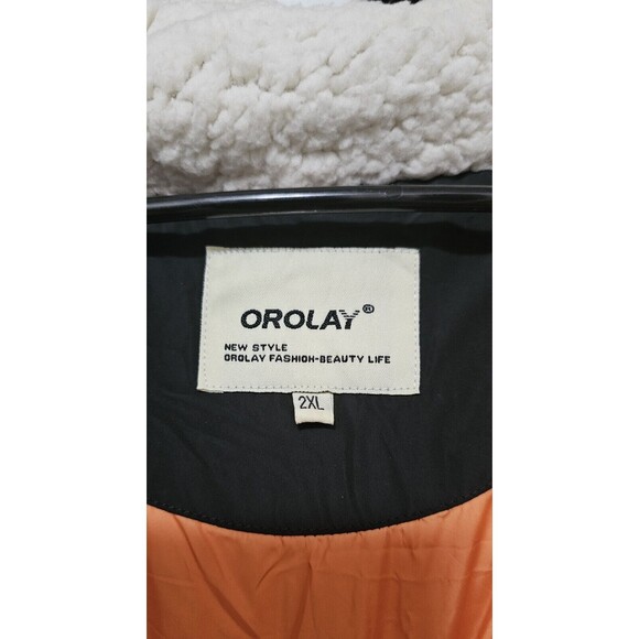 Orolay Women 2XL 092 Universe Classics Thickened Down Jacket Black Orange inside - Picture 4 of 9
